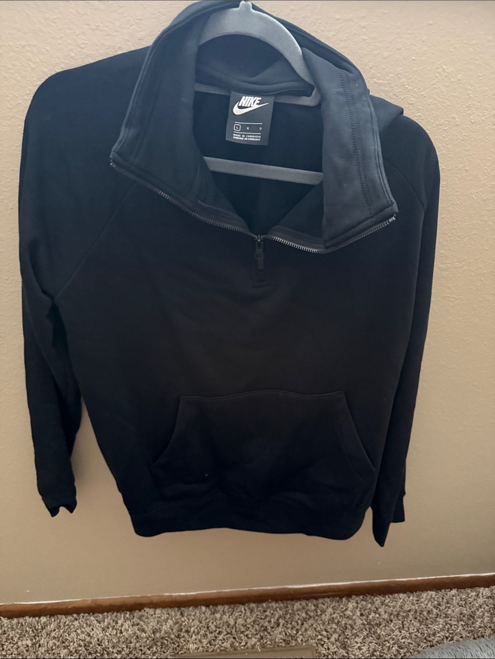Nike Black Half-Zip Pullover Sweatshirt